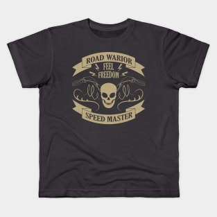 Road warior. Feel freedom. Speed master Kids T-Shirt